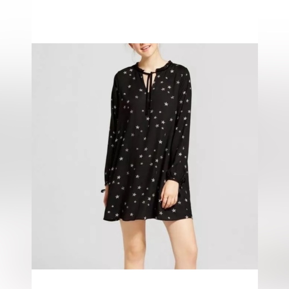 Mossimo Black Dress with Gold Stars